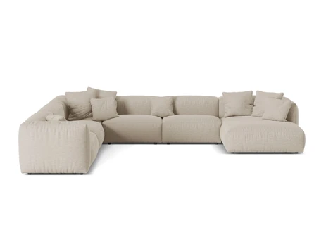 Modular Left Corner Sofa, "Martina", 6 Seats, 404x312x75, Light Beige