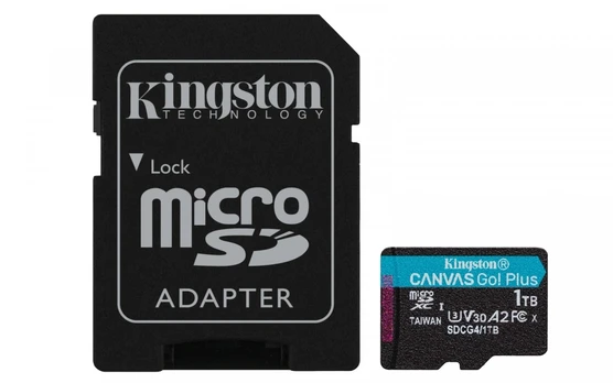 microSD 1TB CanvasGo! Plus 200MB/s A2 U3 V30 + adapteris