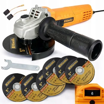 Kampinis šlifuoklis Riwall Pro Diax, 125 mm, 2000 W, su 6 diskais