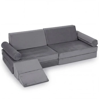 Vaikiškas modulinis sofos komplektas, 10 dalių, 151 × 99 × 44 cm