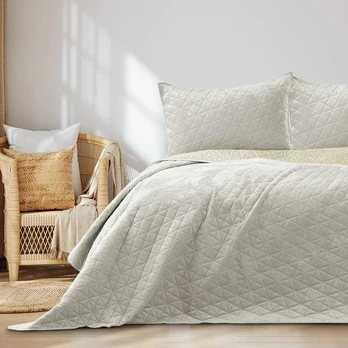 Bedspread LAILA plain style glamor type of material - textiles velvet, polyester 200x220 AmeliaHome