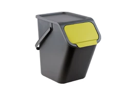 Šiukšliadėžė Bini, 25 l, juoda/geltona kaina