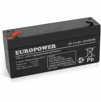 Akumuliatorius EP3-6 EUROPOWER 6V 3AH