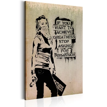 Artgeist Paveikslas - Graffiti Slogan by Banksy