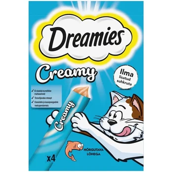 Kreminis skanėstas su lašiša DREAMIES, 40 g