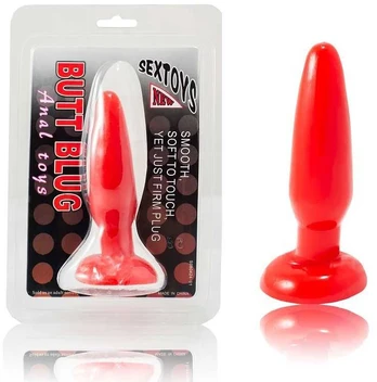 Baile Anal BAILE - SMALL Raudonas ANAL PLUG 15 CM