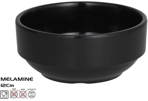 Klasikinis juodas dubuo 12x5,4 cm, KITCHEN&GO