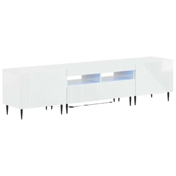 3 dalių LED televizoriaus spintelė Itin blizgi balta