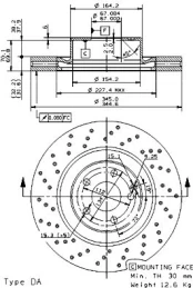 Stabdžių diskas BREMBO 09.9382.11 kaina