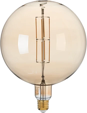 8W LED dekoratyvinė lemputė, gintaro sp., E27, 2500K