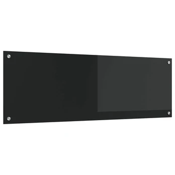 Juoda Virtuvės Apsauga 120x40x0,6 cm Grūdintas Stiklas