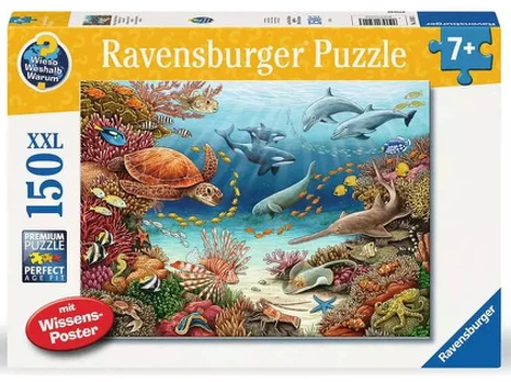 Dėlionė Ravensburger Under water, 49 cm x 36 cm, 150 vnt.