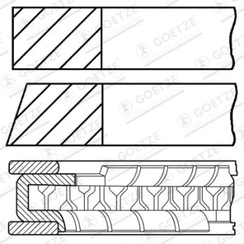 GOETZE 08-102700-00 Piston rings set