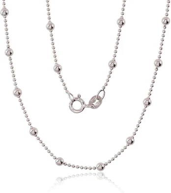 Sidabrinė grandinėlė Bead 1-3 mm - 50 - 4.8 g. - 1-3 mm.