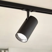 Lindby LED bėginis prožektorius „Linaro“, juodos spalvos, Ø 7 cm, aliuminis, CCT
