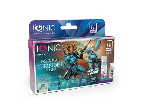 Ionic Smart Colors IONIC - Akrilinių dažų rinkinys Essential Turquoise, 0514