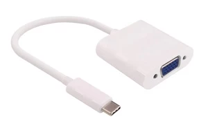 Adapteris MicroConnect USB Type-C, VGA, 0.2 m, balta