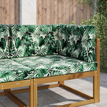 Lauko sofa pagalvėlė 3 pcs Lapų raštas Poliesteris