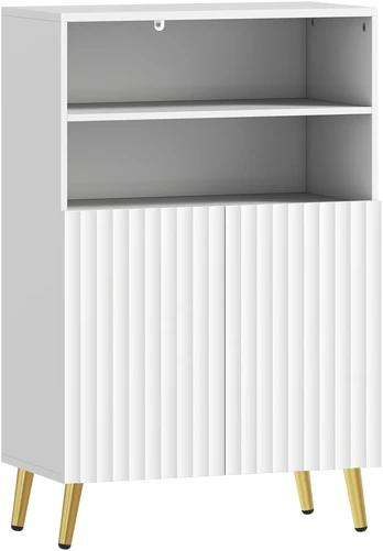 Aosom Vonios spintelė, balta, MDF, 60 x 31,8 x 93 cm