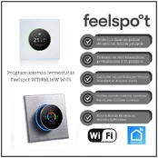 Programuojamas termostatas Feelspot WTH08.16B WiFi, baltas kaina