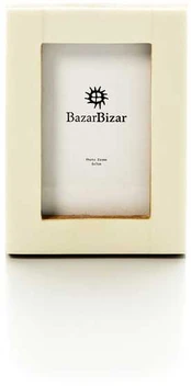 Bazaar Nuotraukų rėmelis 9x6,5x1 cm baltos spalvos derva