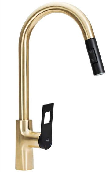 Virtuvinis maišytuvas Rea Soul, Juodas/Brushed Gold