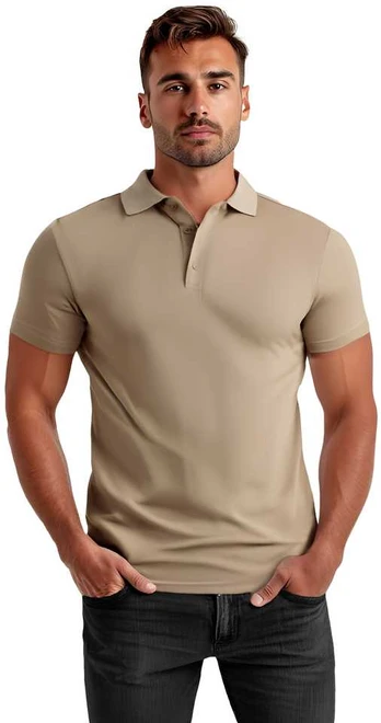 Vyriški rudi polo marškinėliai Casual