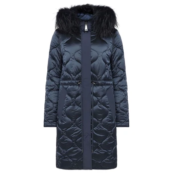 Lengvas paltas moterims, Mėlyna, Quilted Jacket