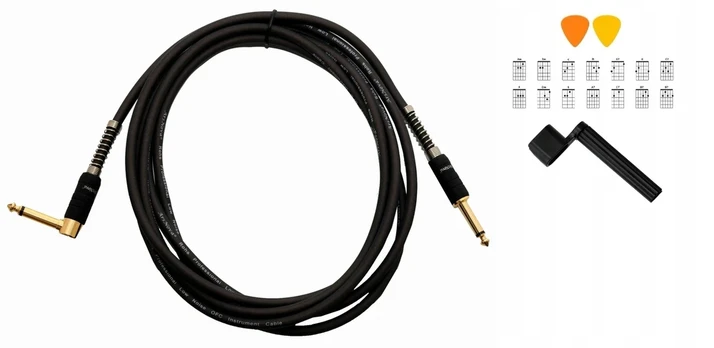 Ars Nova gitaros kabelis / gitarai solid cables an-100tej - 3m + rankenėlė + priedai