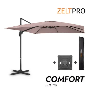 Lauko skėtis su Solid padu ir užvalkalu Comfort Taupe
