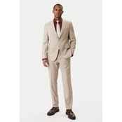 BOSS Kostiumas Huge 50557273 Smėlio Regular Fit