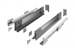 GTV AXIS PRO drawer H=84, L=350, soft-close, side with glass, anthracite kaina