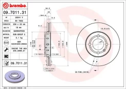 BREMBO 09.7011.31 Brake Disc kaina