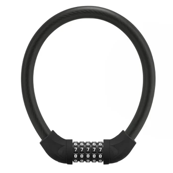 Rockbros RKS870-BK bicycle lock with code, steel cable, 85 cm - juodas