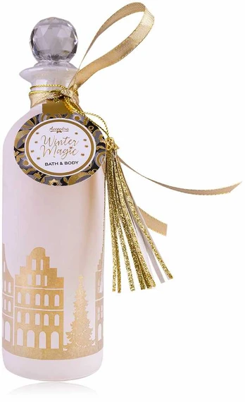 Accentra 230ml bath & dušo želė WINTER MAGIC in bottle with skyline print and tassel
