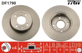TRW DF1790 Brake Disc kaina