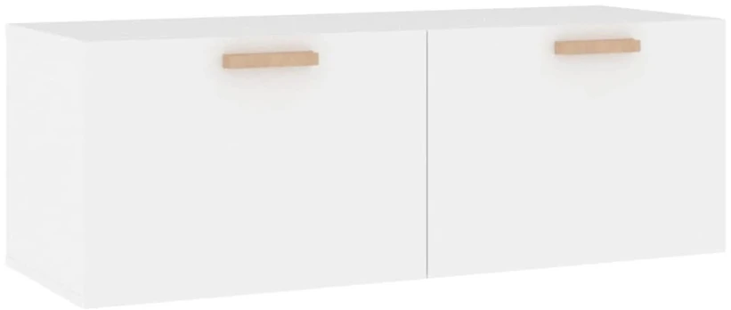 Sieninė spintelė, balta, 100x36,5x35cm, apdirbta mediena