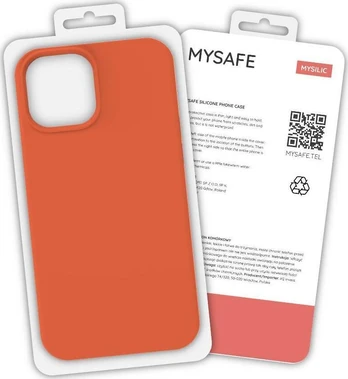 Dėklas Oranžinis MYSAFE SILICONE CASE IPHONE 13 MINI Oranžinis BOX