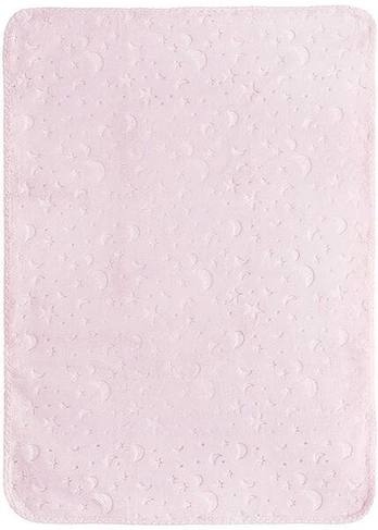 Kūdikių antklodė „Twinkle“ rožinė 80x110 cm kūdikiams