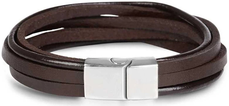 Troli Brown leather bracelet Leather