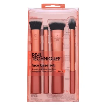 Šepetėlių rinkinys Real Techniques Face Base, 4 vnt., juoda sp.
