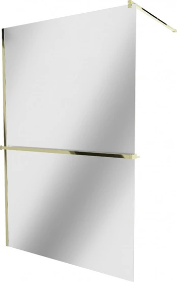 Dušo sienelė Mexen Kioto+ Walk-In, 70 cm x 200 cm, aukso