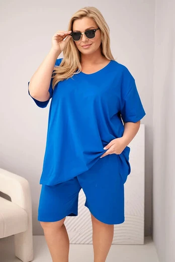 Moteriškas komplektas – blue cornflower, XXXXL