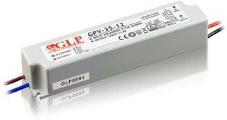 36W LED Maitinimo šaltinis GLP 12V IP67 kaina