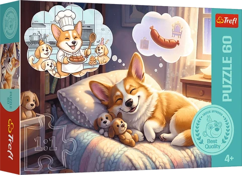Trefl Dėlionė 60 Corgi w krainie snów 17434