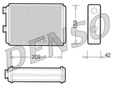 DENSO DRR09070 Heater radiator kaina