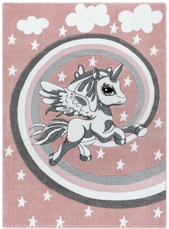 Rug TINIES PONY color powder pink 140x190 Hakano