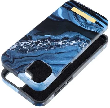 FORCELL F-PROTECT Mirage case compatible with MagSafe for IPHONE 14 Plus ocean marble