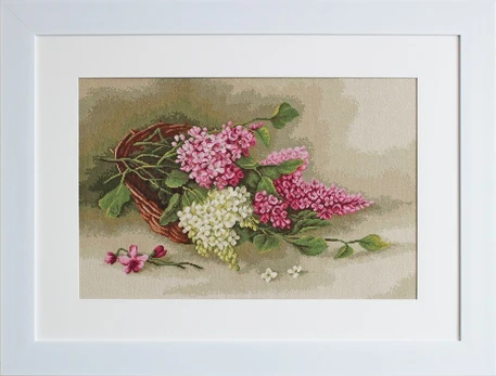 Basket with lilac SG493