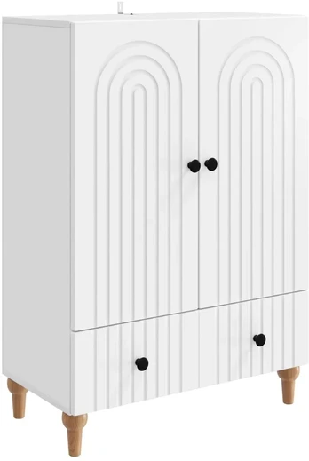 Kabalas su stalčių Balta 66 x 34,5 x 95 cm Apdirbta mediena